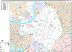 Penn Hills Wall Map Premium Style 2026